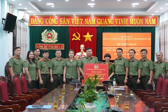 Công an Hà Nội hỗ trợ 500 triệu đồng giúp Gia Lai khắc phục hậu quả mưa lũ