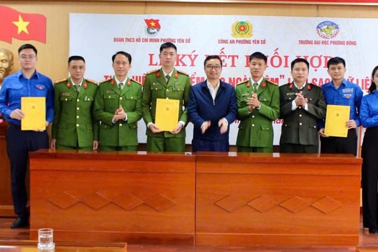 Phường Yên Sở huy động lực lượng trẻ tham gia cao điểm làm sạch dữ liệu phương tiện