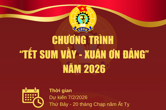 Chương trình “Tết Sum Vầy - Xuân ơn Đảng” năm 2026