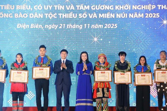 Tuyên dương 36 gương thanh niên dân tộc thiểu số, người có uy tín và tấm gương khởi nghiệp thành công