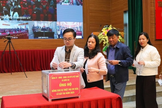 Nhân dân Thanh Oai, Quốc Oai ủng hộ bà con vùng lũ