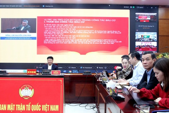 Hơn 95.000 đại biểu tại hơn 2.700 điểm cầu tham dự tập huấn công tác bầu cử Quốc hội và HĐND các cấp