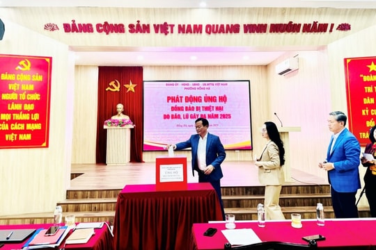Phường Hồng Hà phát động ủng hộ đồng bào các tỉnh miền Trung và Tây Nguyên