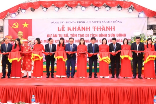 Khánh thành công trình tu bổ, tôn tạo Di tích quốc gia đình Sơn Đồng