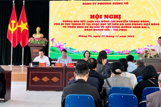 Phường Giảng Võ quyết tâm về đích đúng hạn giải phóng mặt bằng đường Vành đai 1