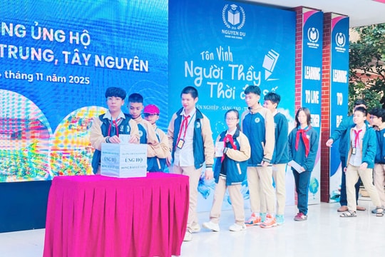 Trường học Hà Nội lan tỏa lòng nhân ái hướng về miền Trung - Tây Nguyên