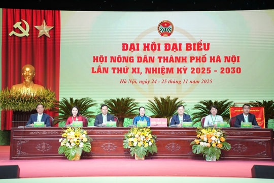 Đại hội đại biểu Hội Nông dân thành phố Hà Nội lần thứ XI, nhiệm kỳ 2025 - 2030 Nông dân Thủ đô phát huy tinh thần Đoàn kết - Đổi mới - Hành động - Hợp tác - Phát triển