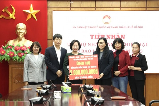 Hà Nội: Tiếp nhận hơn 22 tỷ đồng ủng hộ đồng bào bị thiệt hại do mưa, lũ gây ra
