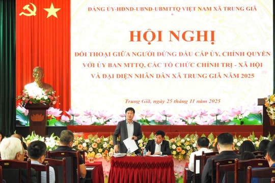 Trung Giã đối thoại giữa lãnh đạo xã và nhân dân