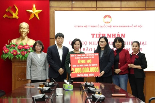 Hà Nội: Tiếp nhận hơn 22 tỷ đồng ủng hộ đồng bào bị ảnh hưởng bởi thiên tai