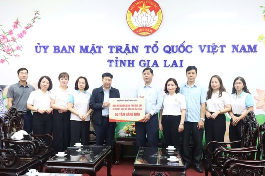 Hà Nội trao 50 tấn hàng hỗ trợ nhân dân tỉnh Gia Lai
