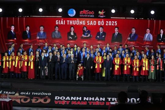Lễ trao Giải thưởng Sao Đỏ năm 2025 Vinh danh những doanh nhân trẻ kiến tạo giá trị Việt