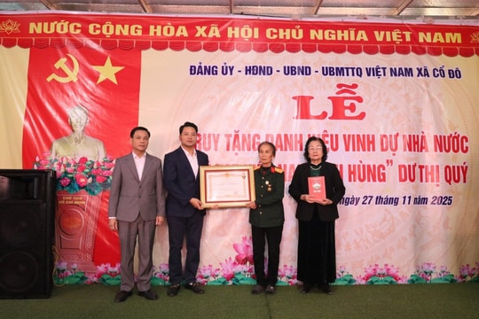 Xã Cổ Đô Truy tặng Danh hiệu “Bà mẹ Việt Nam anh hùng” mẹ Dư Thị Quý
