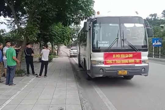 Công ty Than Quang Hanh mở rộng tuyến xe đưa đón hỗ trợ công nhân