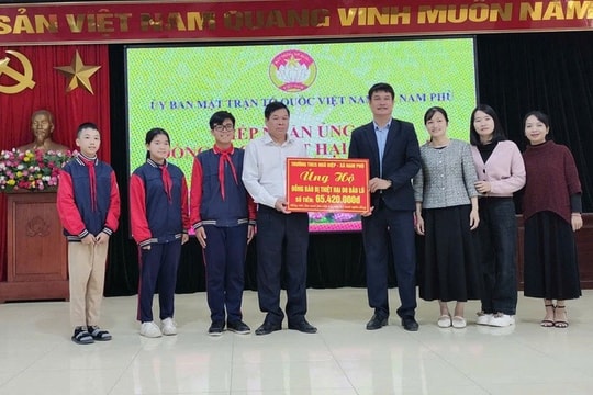 Xã Nam Phù: Tổng số tiền quyên góp ủng hộ đồng bào vùng lũ vượt 150 triệu đồng