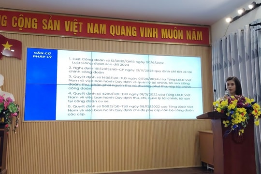 Phường Sơn Tây tổ chức tập huấn nghiệp vụ tài chính Công đoàn năm 2025