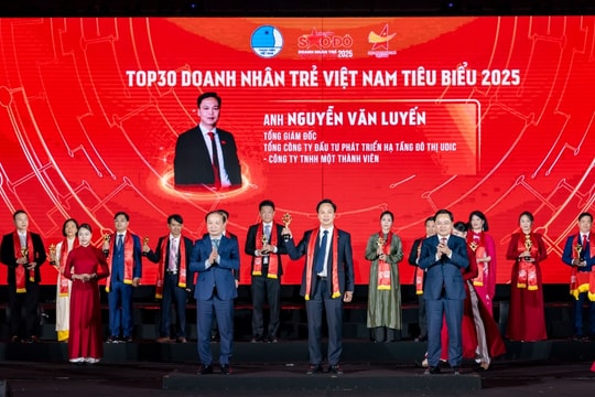 Tổng Giám đốc UDIC Nguyễn Văn Luyến được vinh danh Doanh nhân trẻ tiêu biểu năm 2025