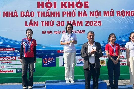 Báo Phụ nữ Thủ đô giành giải Ba nội dung đi bộ tại Hội khỏe Hội Nhà báo thành phố Hà Nội mở rộng lần thứ 30