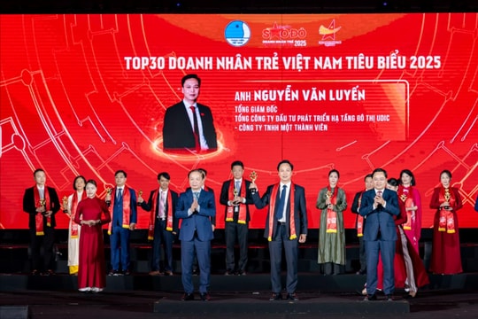 Tổng Giám đốc UDIC vinh danh Doanh nhân trẻ tiêu biểu 2025