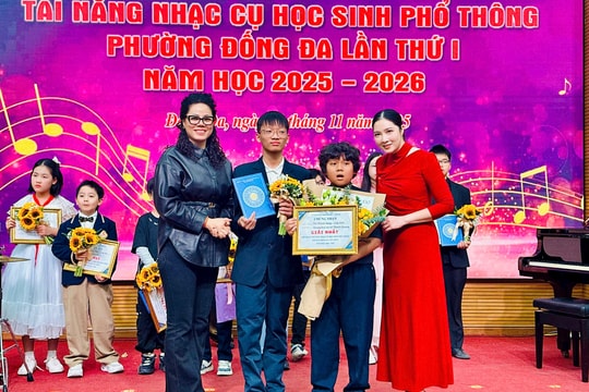 Lần đầu tiên phường Đống Đa tổ chức Liên hoan tài năng nhạc cụ học sinh
