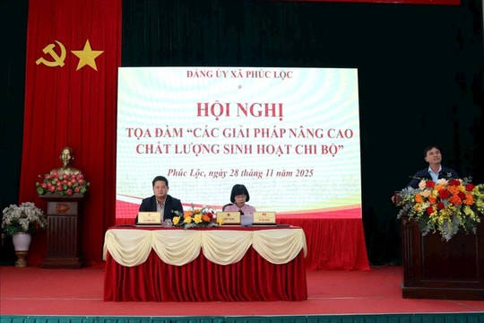 Xã Phúc Lộc bàn giải pháp nâng cao chất lượng sinh hoạt chi bộ