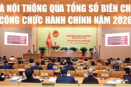 Hà Nội thông qua tổng số biên chế công chức hành chính năm 2026