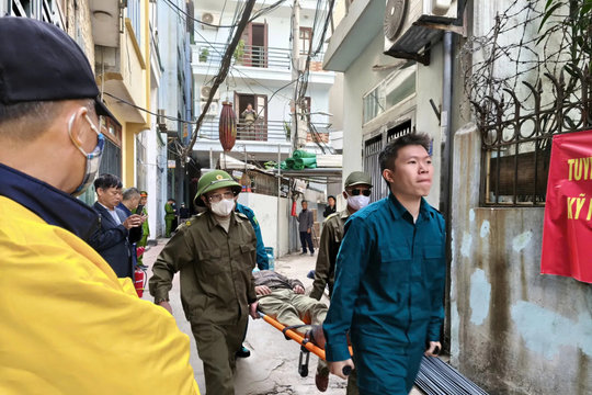 Thực tập phương án chữa cháy và cứu nạn, cứu hộ tại khu dân cư phường Hoàng Liệt