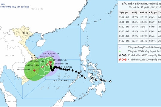 Áp thấp nhiệt đới đã tan, bão số 15 di chuyển chậm