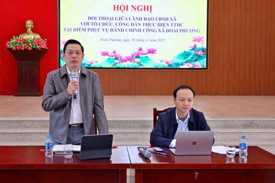 Xã Đoài Phương: Đối thoại với các tổ chức, cá nhân về thủ tục hành chính
