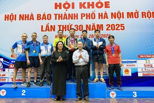 Bế mạc Hội khỏe Hội Nhà báo thành phố Hà Nội mở rộng năm 2025