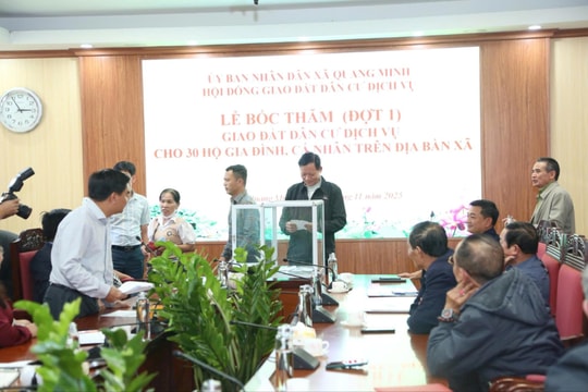 Giải bài toán tồn đọng đất dịch vụ cho người dân Quang Minh