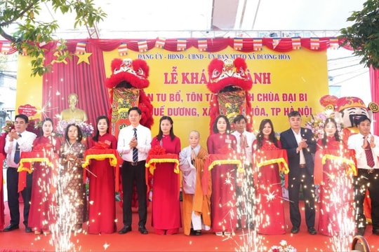 Dương Hòa khánh thành dự án tu bổ, tôn tạo di tích cấp quốc gia chùa Đại Bi