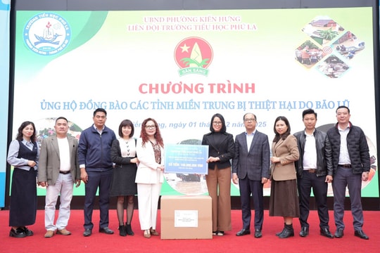 Trường Tiểu học Phú La chia sẻ yêu thương tới đồng bào vùng lũ