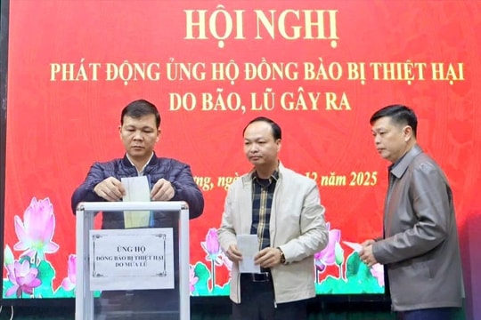 Xã Đoài Phương tiếp tục phát động ủng hộ đồng bào bị thiệt hại do mưa lũ