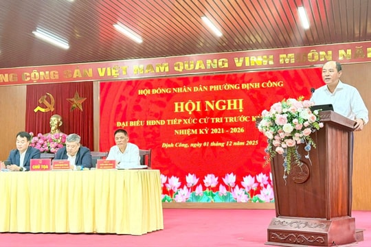 Phường Định Công: Xây dựng lộ trình giải quyết dứt điểm kiến nghị của cử tri