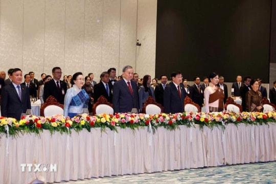 Tổng Bí thư Tô Lâm dự chiêu đãi cấp Nhà nước do Tổng Bí thư, Chủ tịch nước Lào và Phu nhân chủ trì
