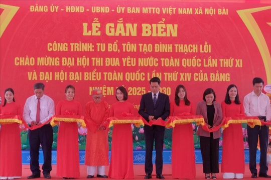 Xã Nội Bài khánh thành, gắn biển công trình đình Thạch Lỗi và đình Ninh Môn