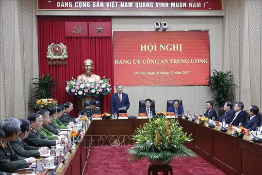 Tổng Bí thư Tô Lâm dự Hội nghị Đảng ủy Công an Trung ương năm 2025