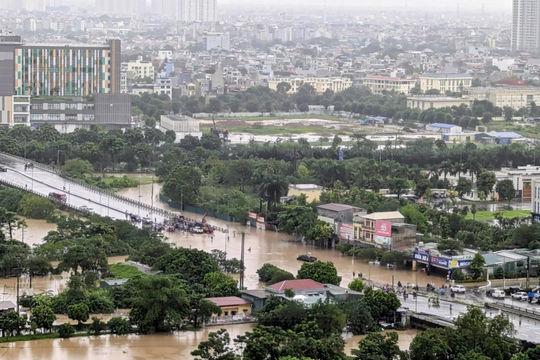 Hà Nội tập trung khắc phục tình trạng úng ngập trên địa bàn