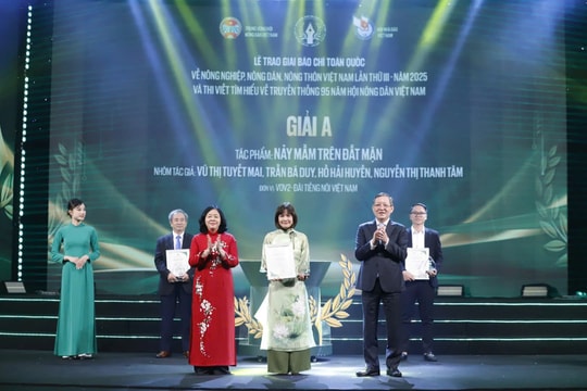 45 tác phẩm đoạt Giải báo chí toàn quốc về nông nghiệp, nông dân, nông thôn lần thứ III năm 2025