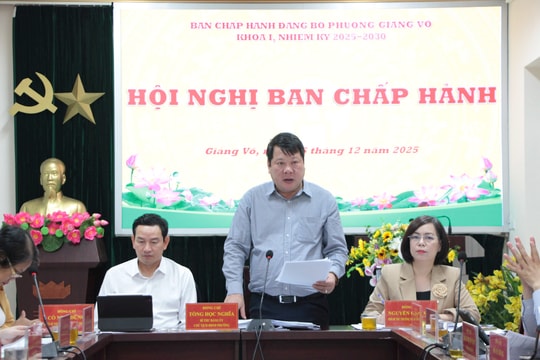 Phường Giảng Võ cơ bản hoàn thành các mục tiêu, chỉ tiêu năm 2025