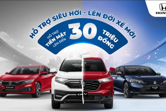 Honda triển khai đổi xe chính hãng, hỗ trợ tối đa 30 triệu đồng