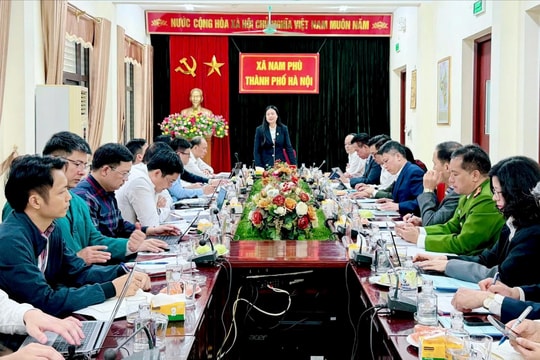 Đoàn giám sát số 9 của Ban Thường vụ Thành ủy Hà Nội làm việc với xã Nam Phù
