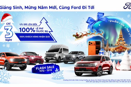 Ford Việt Nam ưu đãi dịp cuối năm lên đến 100% lệ phí trước bạ