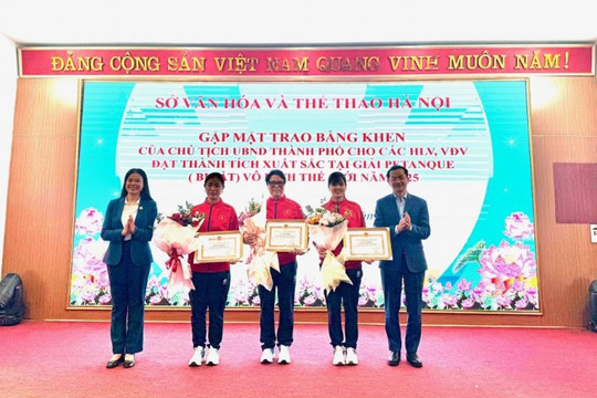 Hà Nội:  Khen thưởng HLV, VĐV xuất sắc tại giải Bi sắt vô địch thế giới năm 2025