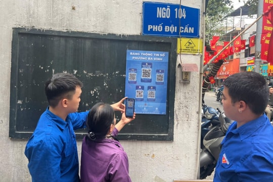 Phường Ba Đình Bảng tin số đưa thông tin, dịch vụ công đến ngay đầu ngõ