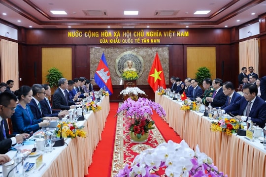 Thủ tướng Phạm Minh Chính hội đàm với Thủ tướng Campuchia Hun Manet