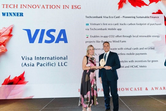 Visa và Techcombank được AmCham vinh danh với Giải thưởng Sáng tạo Công nghệ ESG 2025 cho Thẻ Techcombank Visa Eco: Biến mọi chi tiêu thành hành động xanh