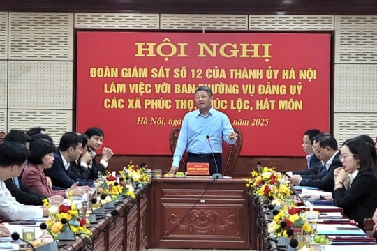 Đoàn giám sát số 12 làm việc với 3 xã Phúc Thọ, Hát Môn, Phúc Lộc Chủ động, linh hoạt đáp ứng yêu cầu nhiệm vụ trong giai đoạn mới