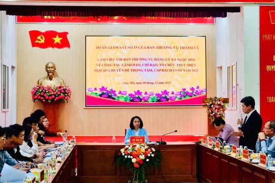 Phó Chủ tịch UBND thành phố Hà Nội Vũ Thu Hà giám sát tại xã Ngọc Hồi